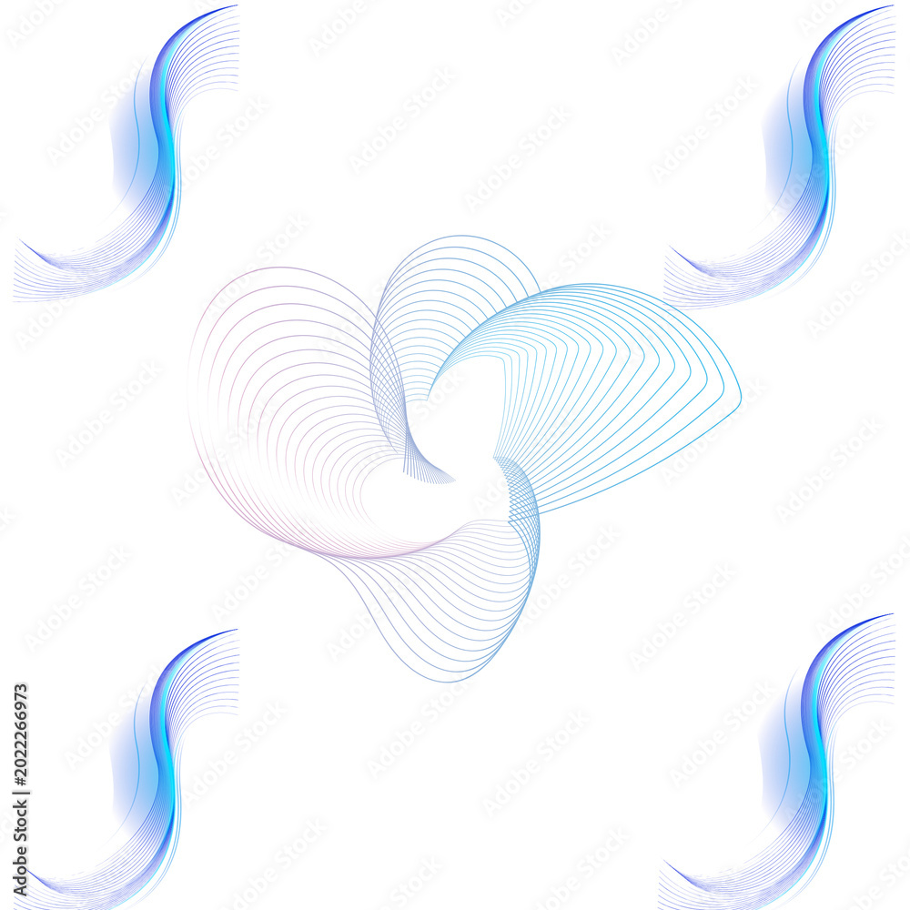 Fototapeta premium abstract blue background with waves