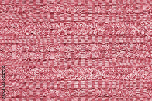 Cuadro en lienzo Dusty rose pink cable knit wool texture background