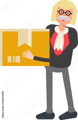 Canvas-taulu Judge Character Holding Box