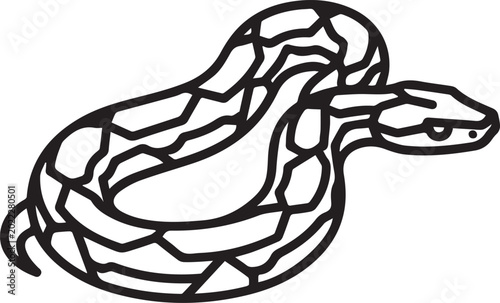 Foto Minimalist Rubber Boa Snake Vector Icon – Professional Animal Symbol for Zoology