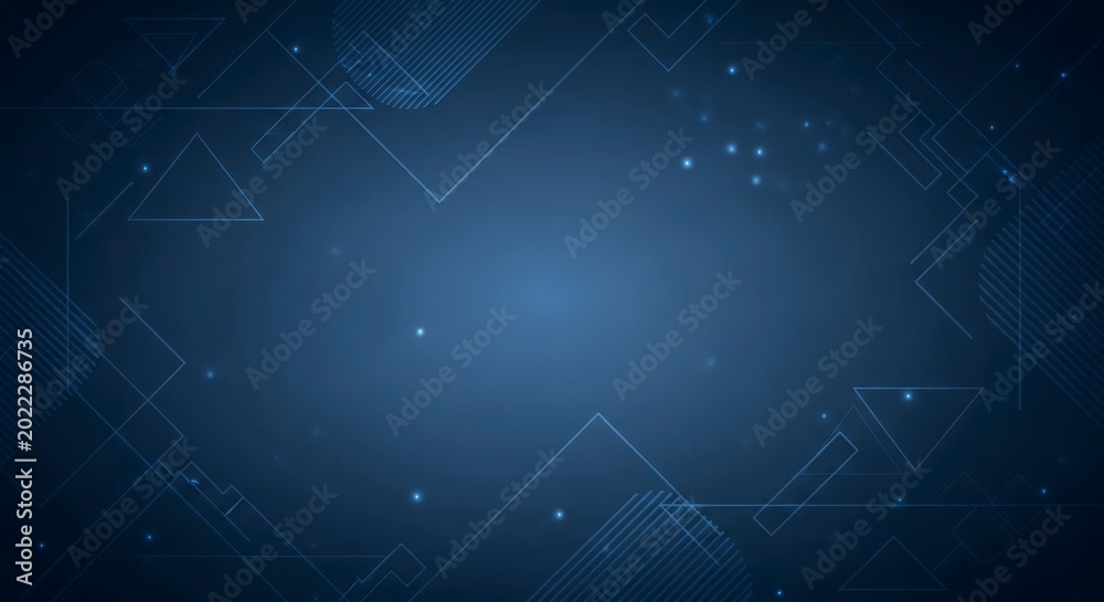 Obraz premium Abstract digital network on dark blue background