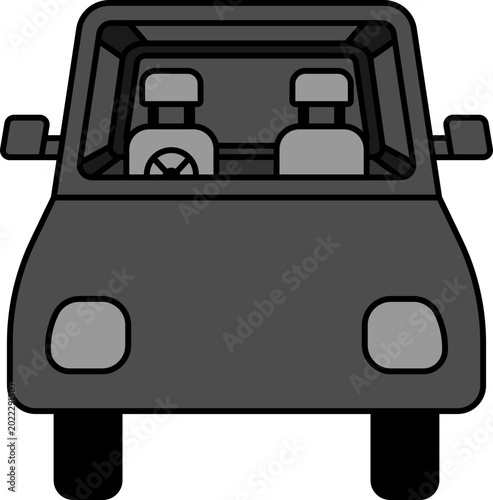 Illustration of Car With Interior