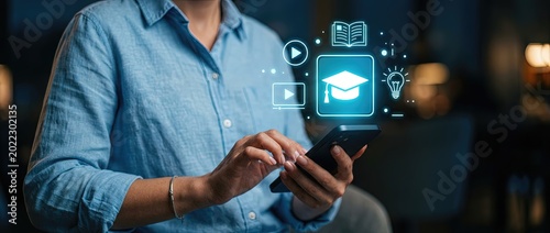 Engaging online learning experience home office digital education content cozy environment perspective on modern study empowering knowledge acquisition