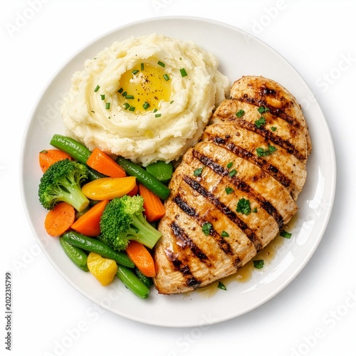 Grilled Chicken with Mushro...