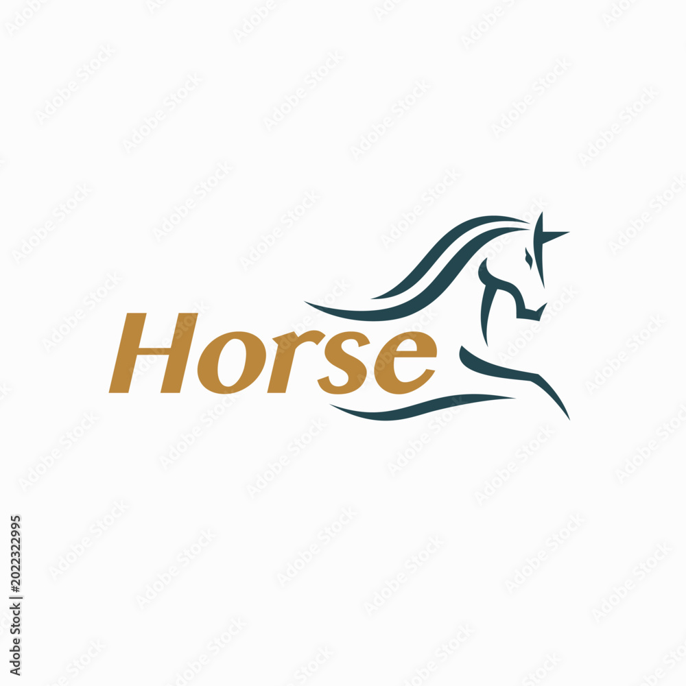 Obraz premium Beautiful Horse Vector Element Logo