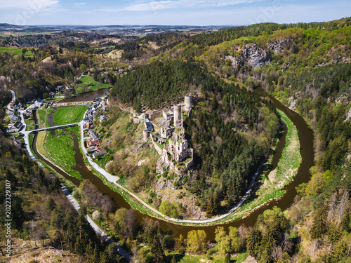 Aerial view of Kollmitz Castle