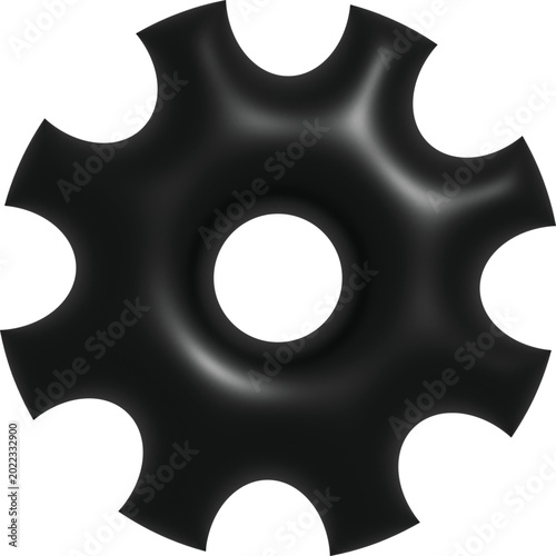 Black Gear Icon Vector
