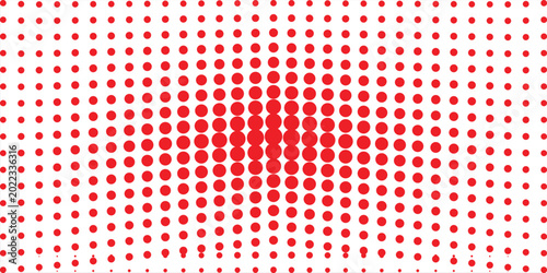 Abstract white background with a dynamic red dot wave. EPS Vector New