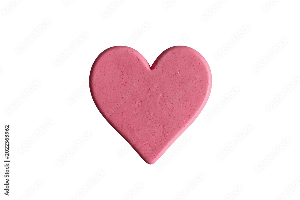 Obraz premium Pink heart symbol with a textured surface representing love, romance, and valentine's day on transparent background