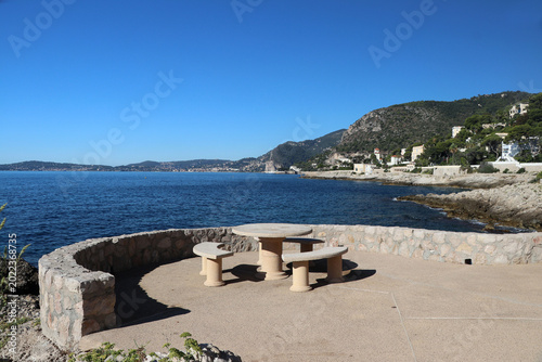 Cuadro en lienzo chemin des douaniers au Cap d'Ail