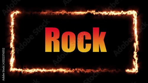 Fire Frame Word Rock
