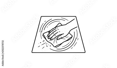 Quadro su tela Hand Washing Steps Vector Illustration with Six Actions Showing Proper Hygiene T