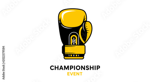 Bold Championship Boxing Glove Symbolizing Triumph, Victory, And Athletic Event