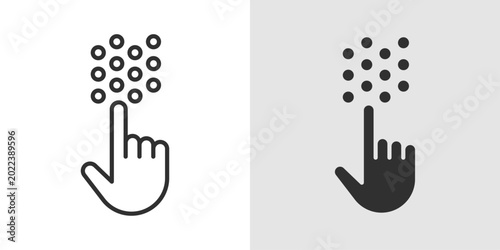 Quadro su tela Braille Education Icon representing accessible learning, visual impairment support, and inclusive educational systems