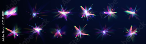 Photos Rainbow flare overlays drift softly