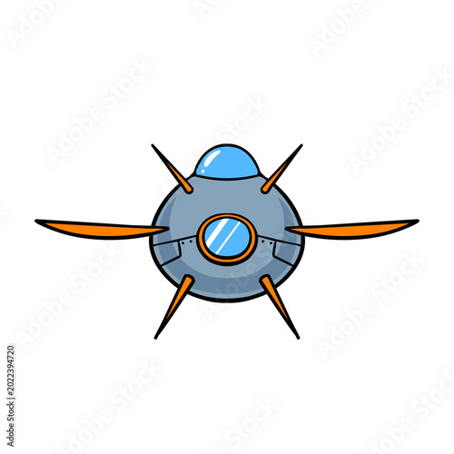 Ufo alien plane vector illustration 