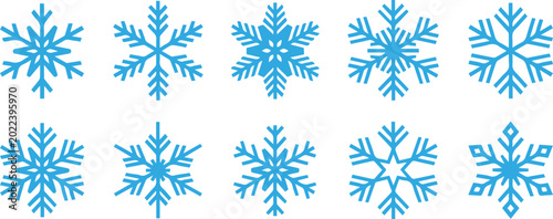 Fotografija Snowflake crystal diagrams for education and research
