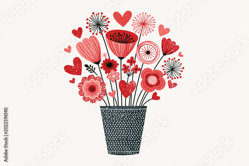 basket with flowers
