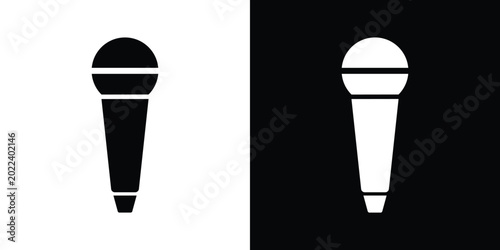 Photos Black and white microphones on contrasting backgrounds sound equipment audio mus