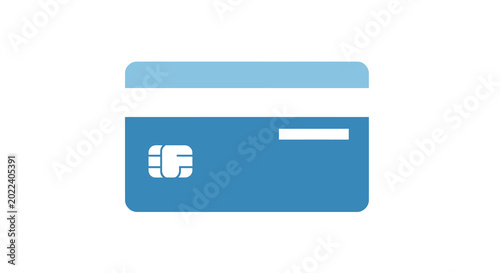 Photos credit card design flat vector illustration on white background