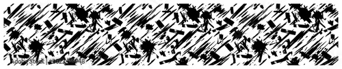 Photos Abstract ink splashes and chaotic line scribbles border design