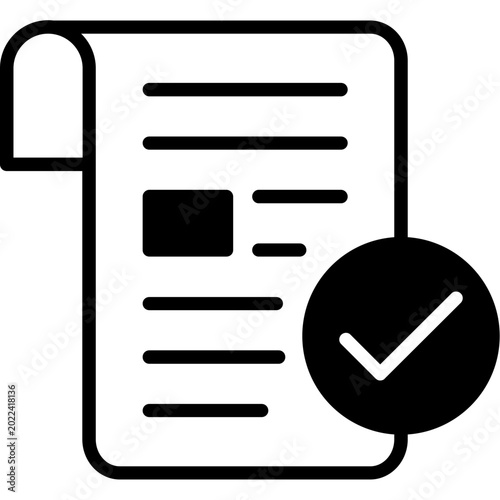 Tableau sur toile Validity Icon