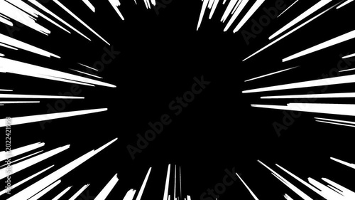 Black and White Radial Background Animation - Loop
