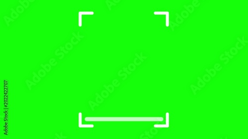 Facial Recognition Scanner Technology Animation Futuristic Biometric Identification on Green Screen 4K Security Tech Background