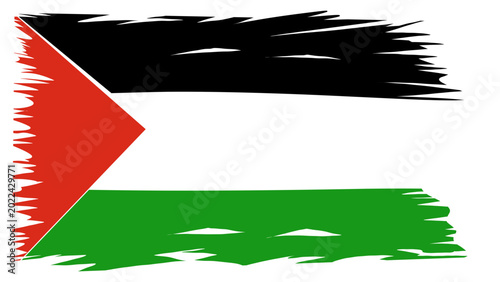 Obraz na płótnie Palestinian Flag Vector Illustration