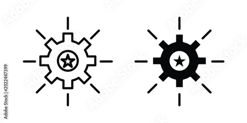 Fotografía Additional skills icon vector Illustration, Solid and stroke Style Icon