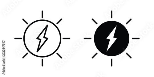 Quadro su tela Alternative power icon vector Illustration, Solid and stroke Style Icon