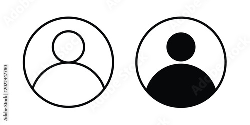 Avatar icon vector Illustration, Solid and stroke Style Icon