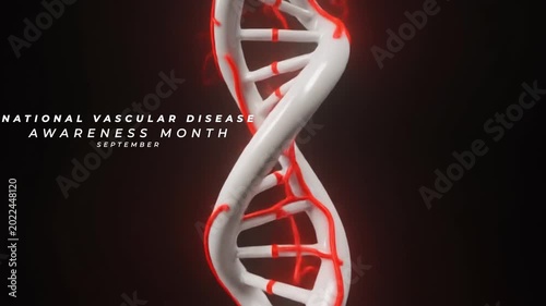 National Vascular Disease Awareness Month Heart and Artery Health Awareness. Animation Video.