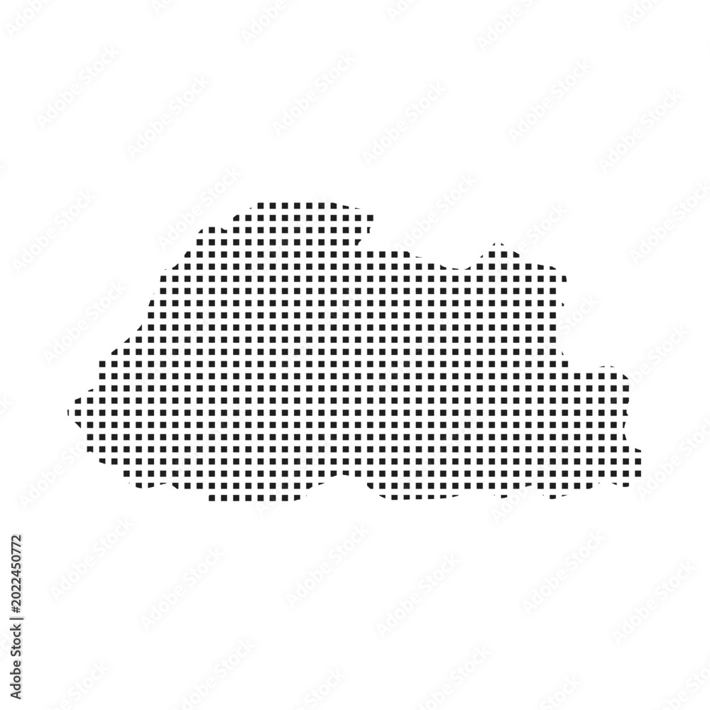 Fototapeta premium bhutan map pixel art Suitable for posters and web icons