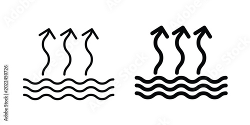 Schilderij op canvas Evaporation icon vector Illustration, Solid and stroke Style Icon