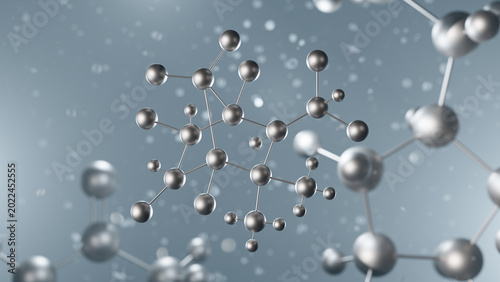 Schilderij op canvas toxaphene molecular structure, 3d model molecule, chlorinated insecticide struct