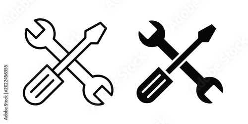 Tableau sur toile Repair icon vector Illustration, Solid and stroke Style Icon