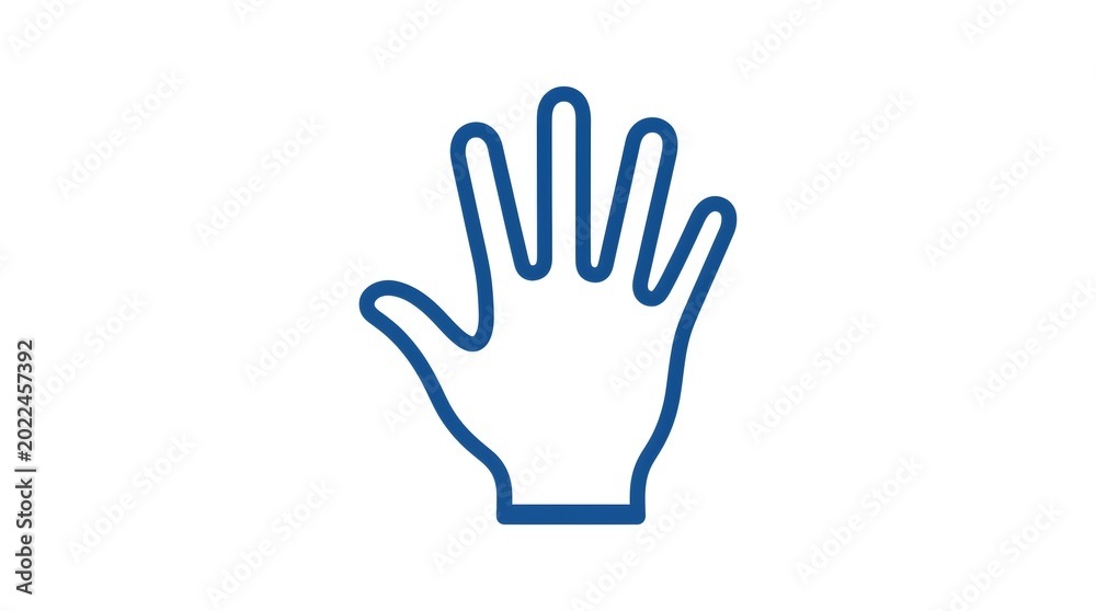 Obraz premium hand icon isolated on white background, hand outline icon, black hand symbol graphic, hand gesture line art icon