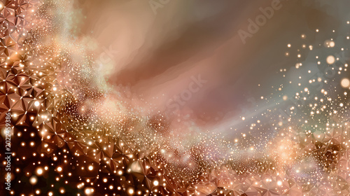 Abstract gradient background with sparkles in terracotta and sand tones  