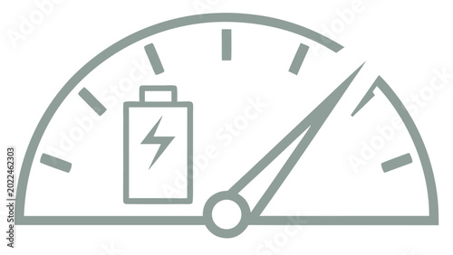Foto Battery Low Fuel Warning Indicator Icon.
