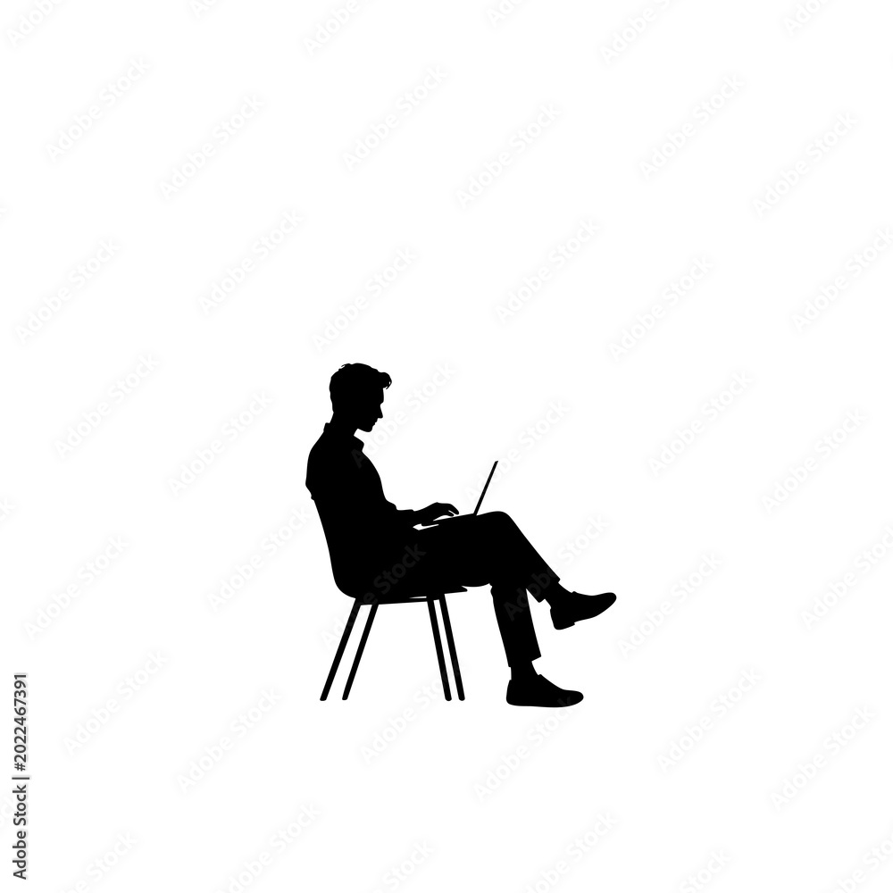 Fototapeta premium man working on laptop