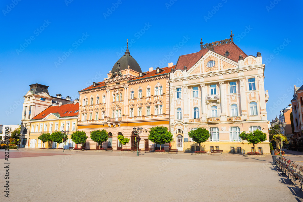 Obraz premium Panoramic view of Freedom Square in Novi Sad, Serbia