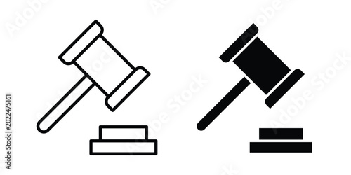 Принти на полотні Auction icon solid Design. Line icons for web