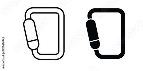 Tableau sur toile Carabiner icon solid Design. Line icons for web