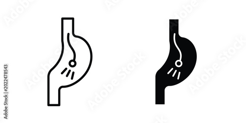 Fotografie Endoscopy icon solid Design. Line icons for web