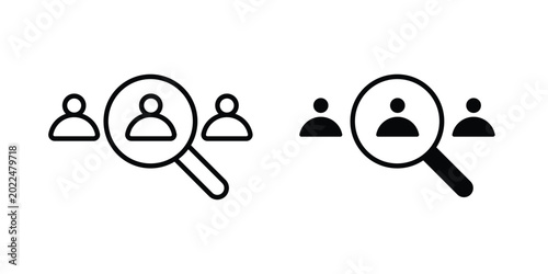 Canvastavla Hiring icon solid Design. Line icons for web