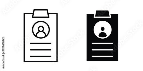 Photos Job description icon solid Design. Line icons for web