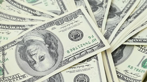 video of a rotating $100 bill