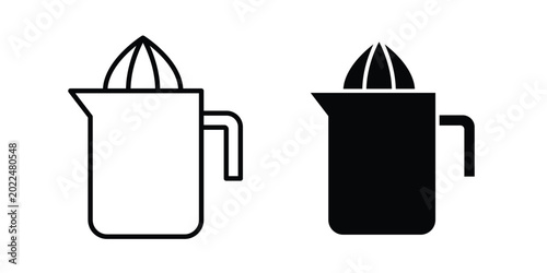 Photos Juicer squeezer icon solid Design. Line icons for web