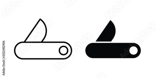 Tableau sur toile Pocket knife icon solid Design. Line icons for web